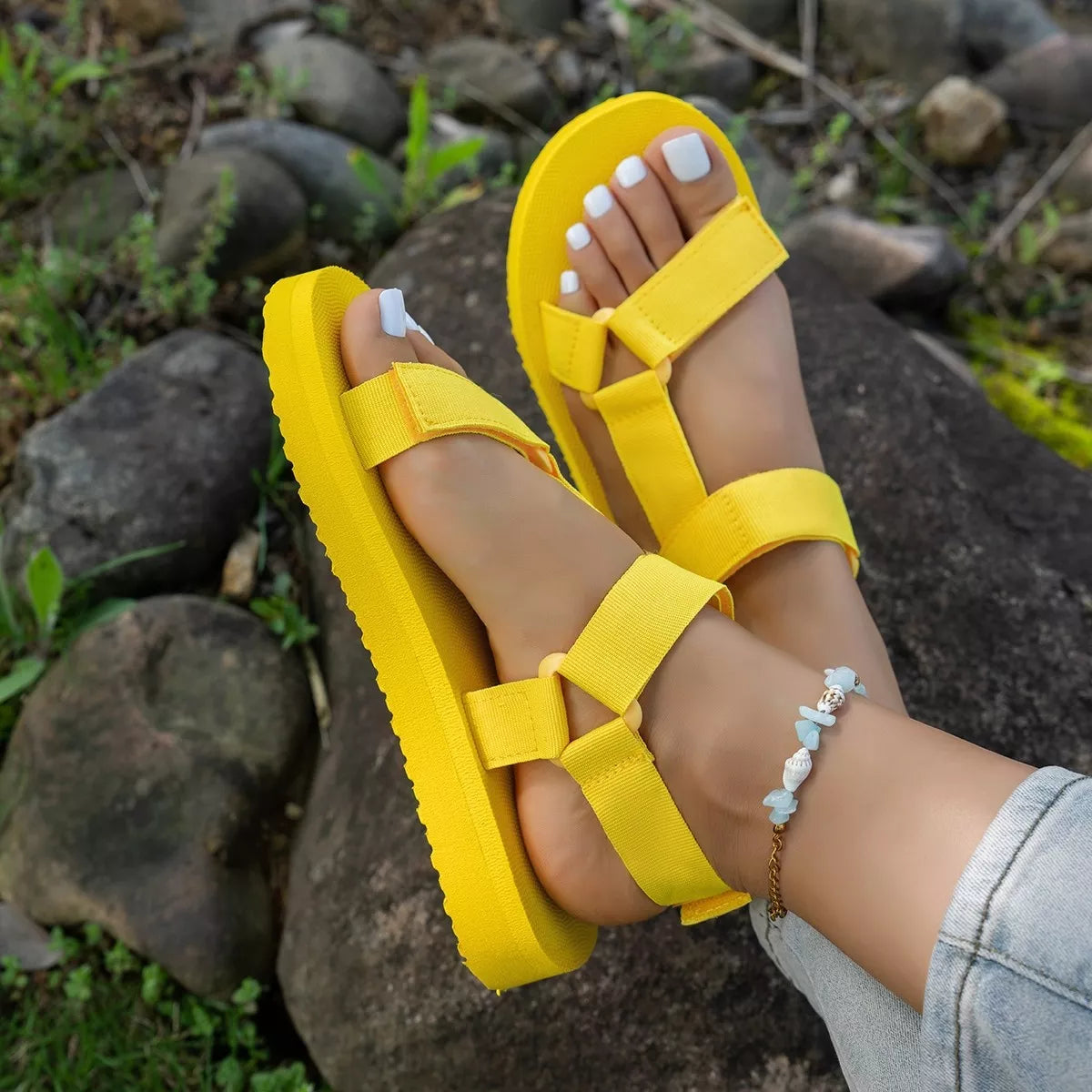Open Toe Flats Sandals