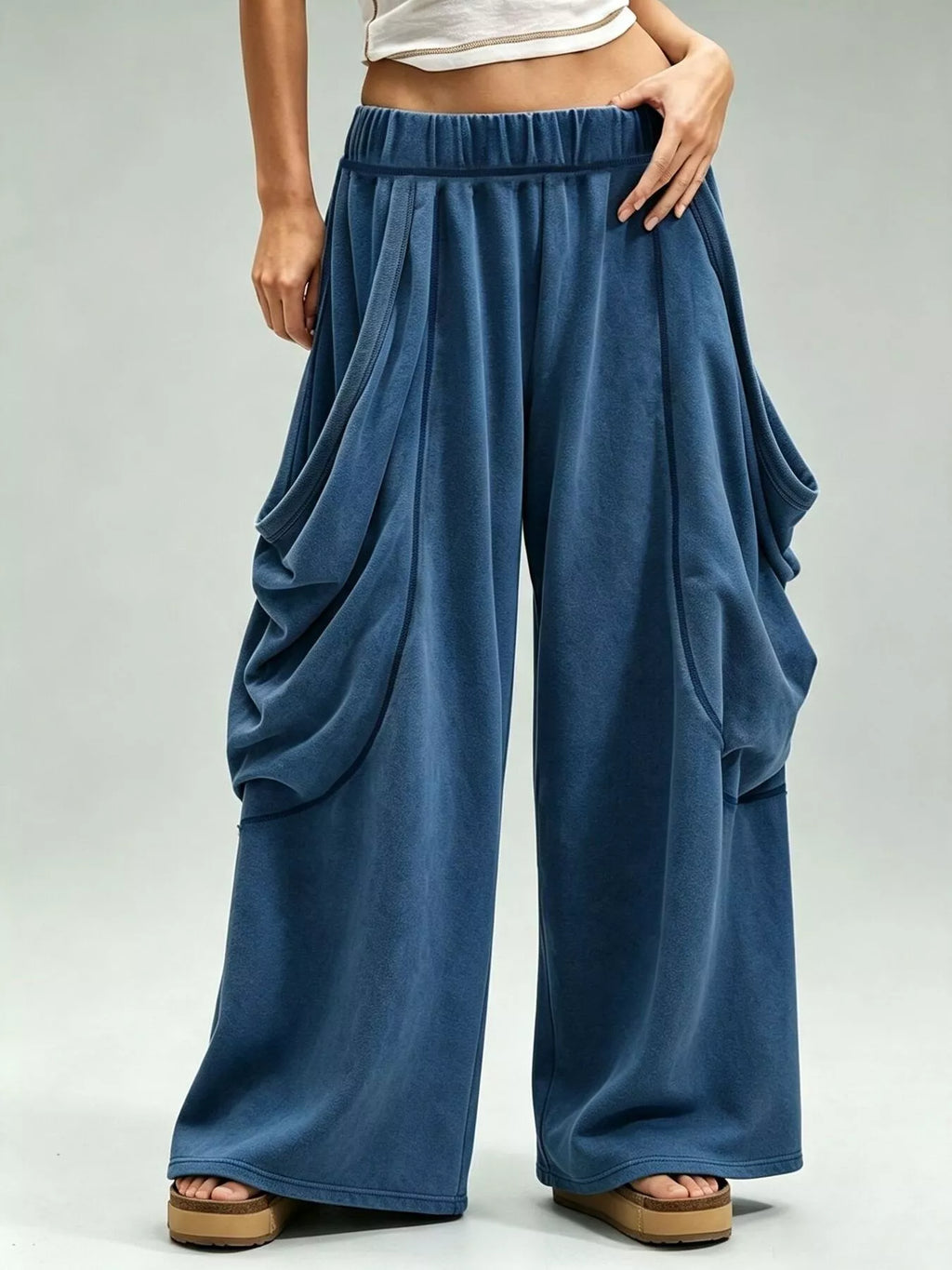 Oversized Wide-Leg Cargo Pants - Lilixa.store
