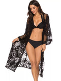 Floral Lace Sheer Kimono Cover-Up - Lilixa.store