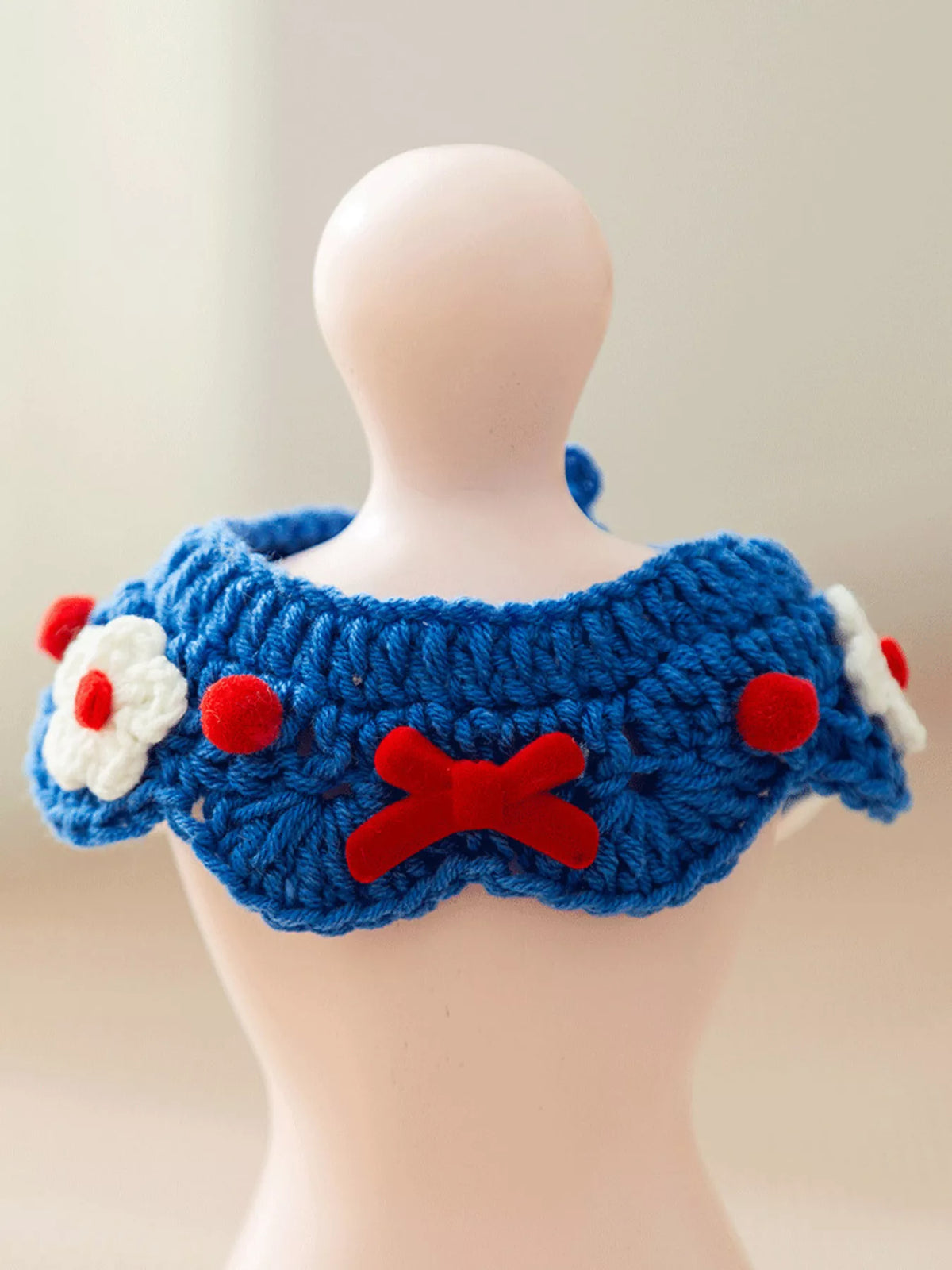 Knitted Floral Pet Collar - Lilixa.store