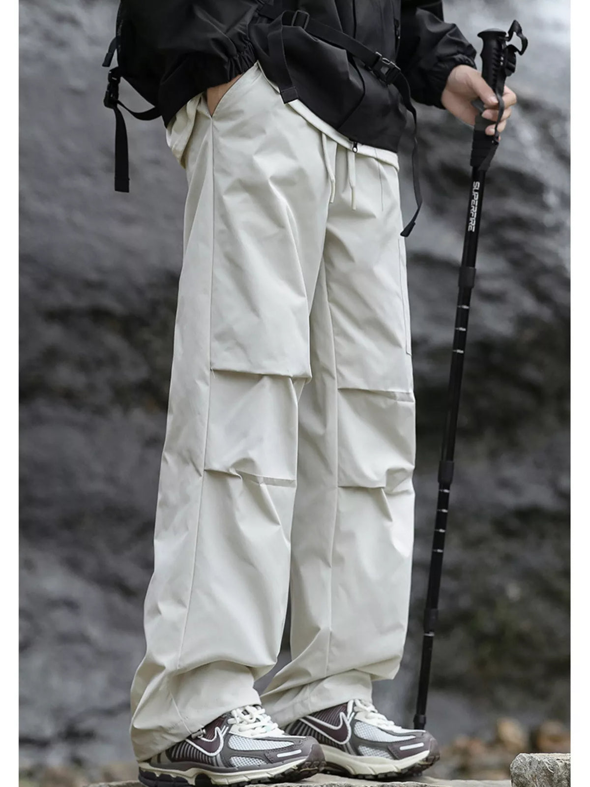Men's Plus Size Loose Fit Multi-Pocket Cargo Pants, view 3