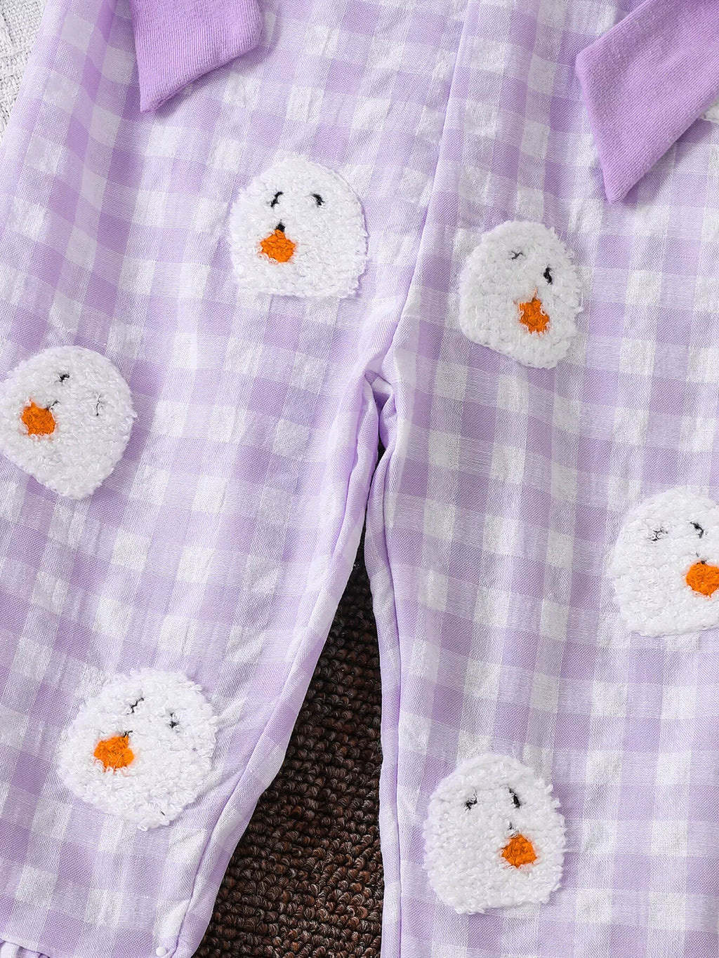 Children's Little Pumpkin Gingham Ruffle Hem Jumpsuit - Lilixa.store