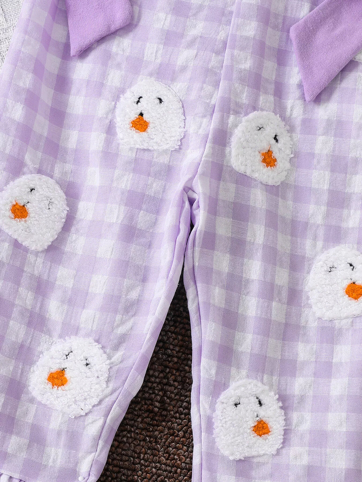 Children's Little Pumpkin Gingham Ruffle Hem Jumpsuit - Lilixa.store