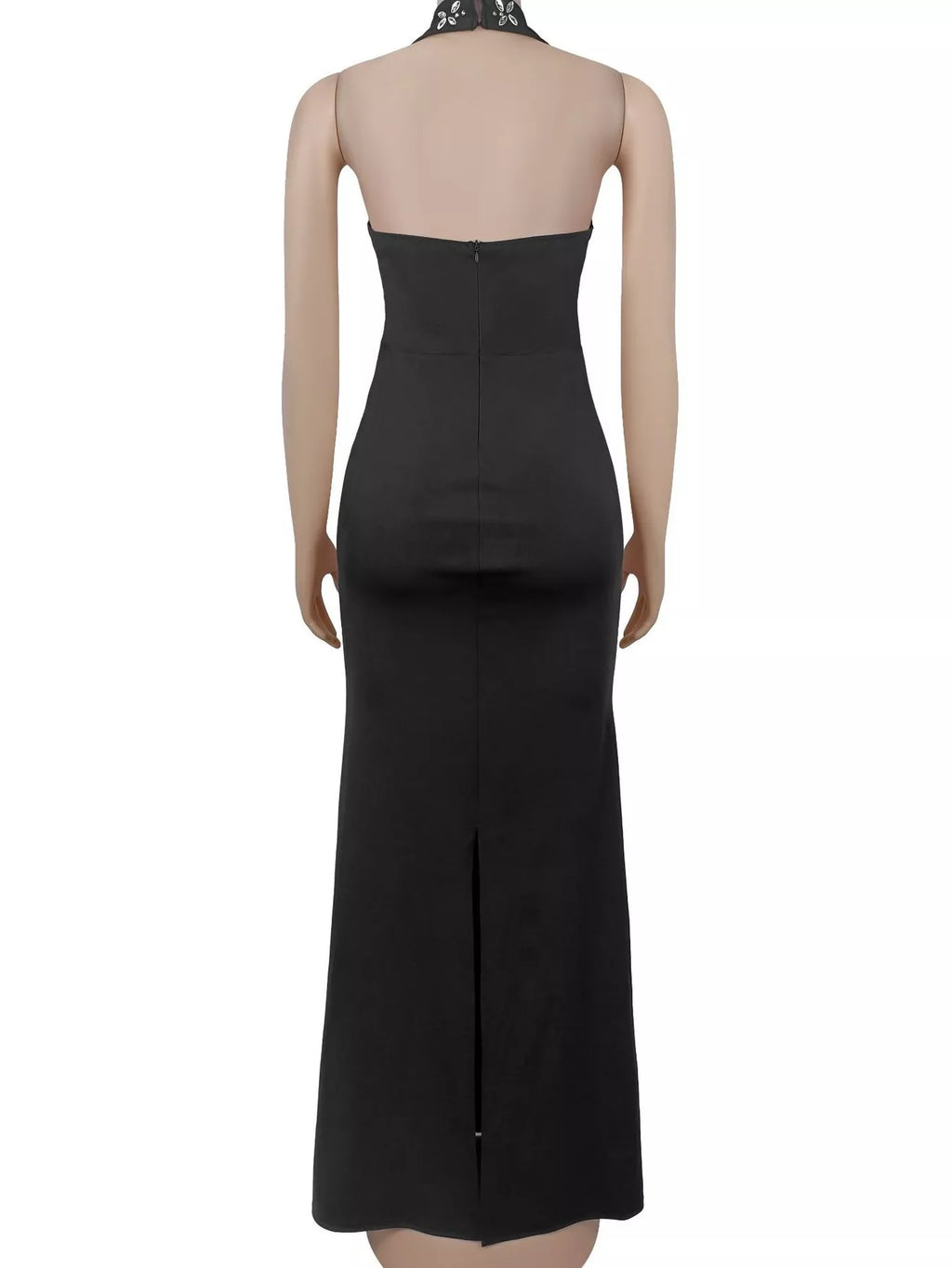 Floral Halter Neck Maxi Dress - Lilixa.store