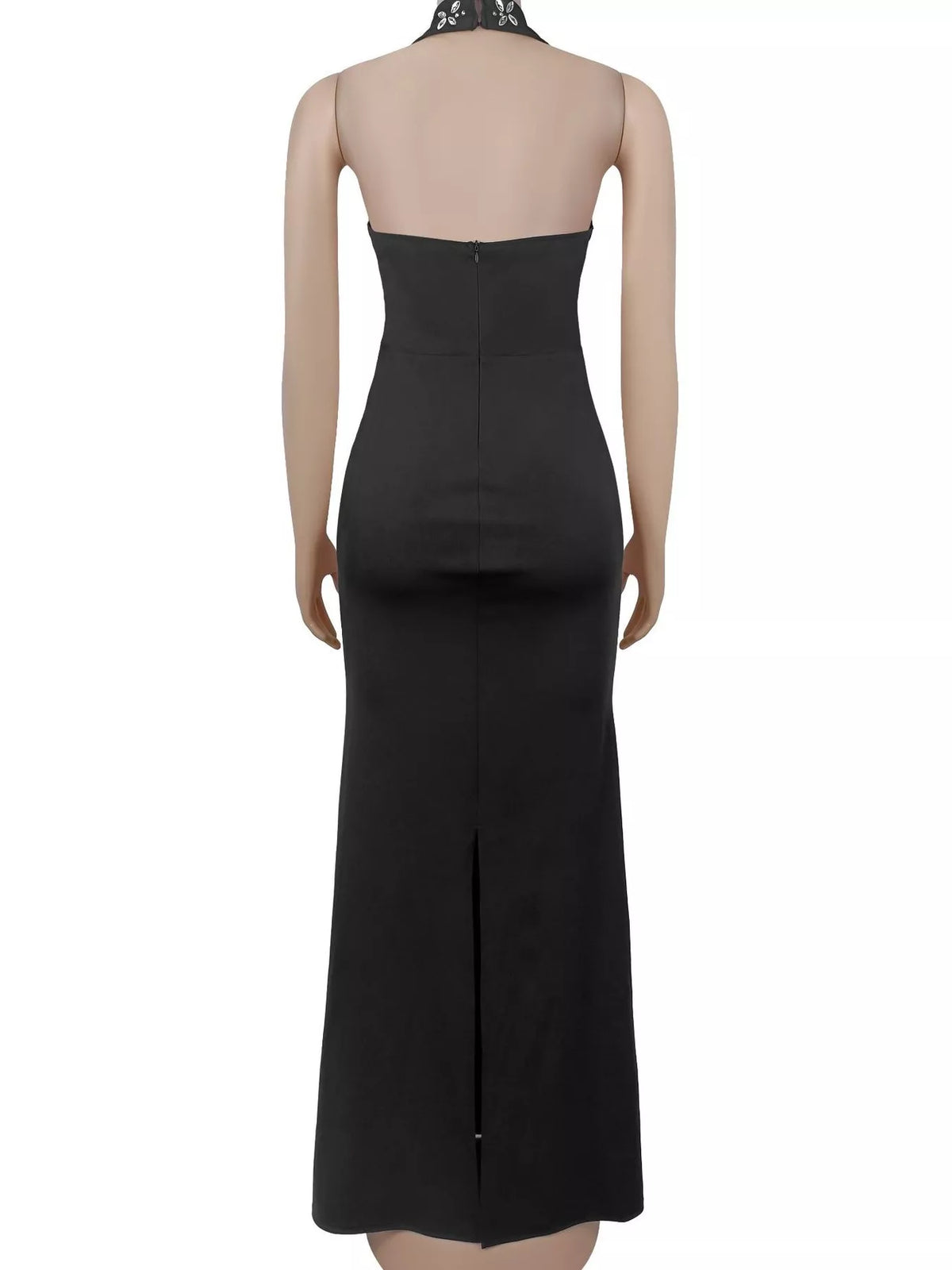 Floral Halter Neck Maxi Dress - Lilixa.store