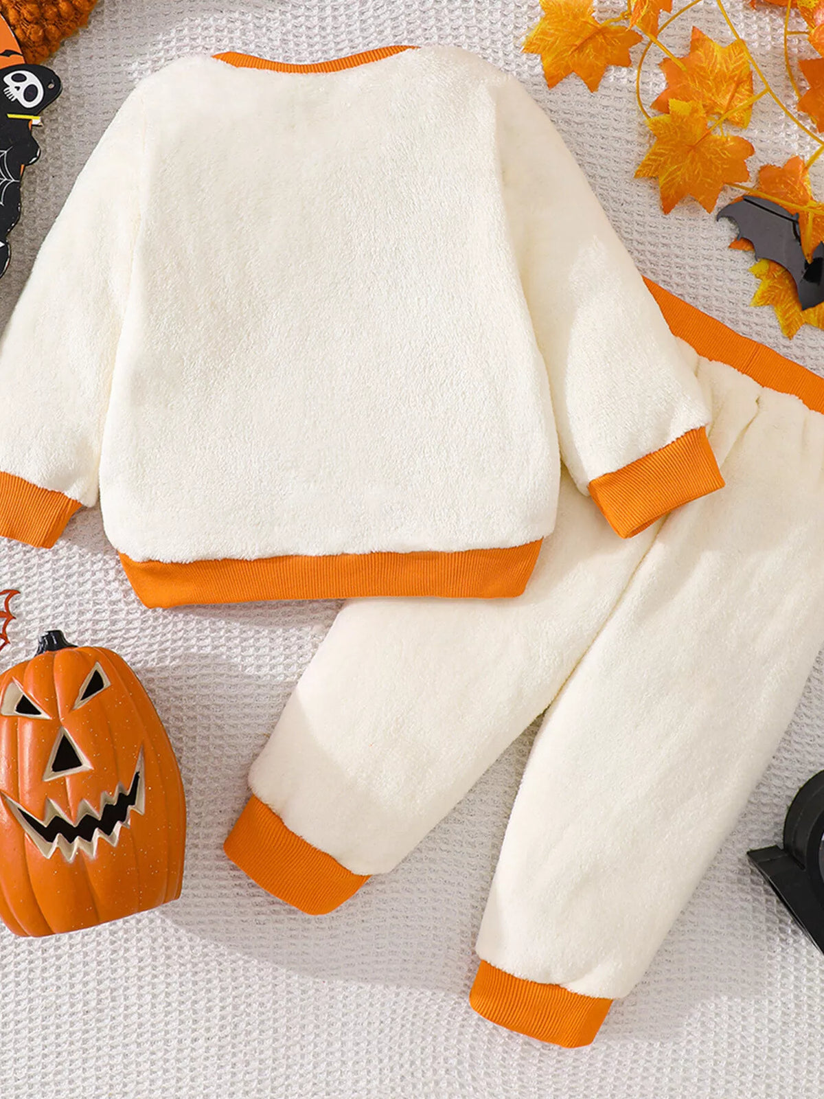 Children's Halloween Ghost Pattern Top and Pants Set - Lilixa.store