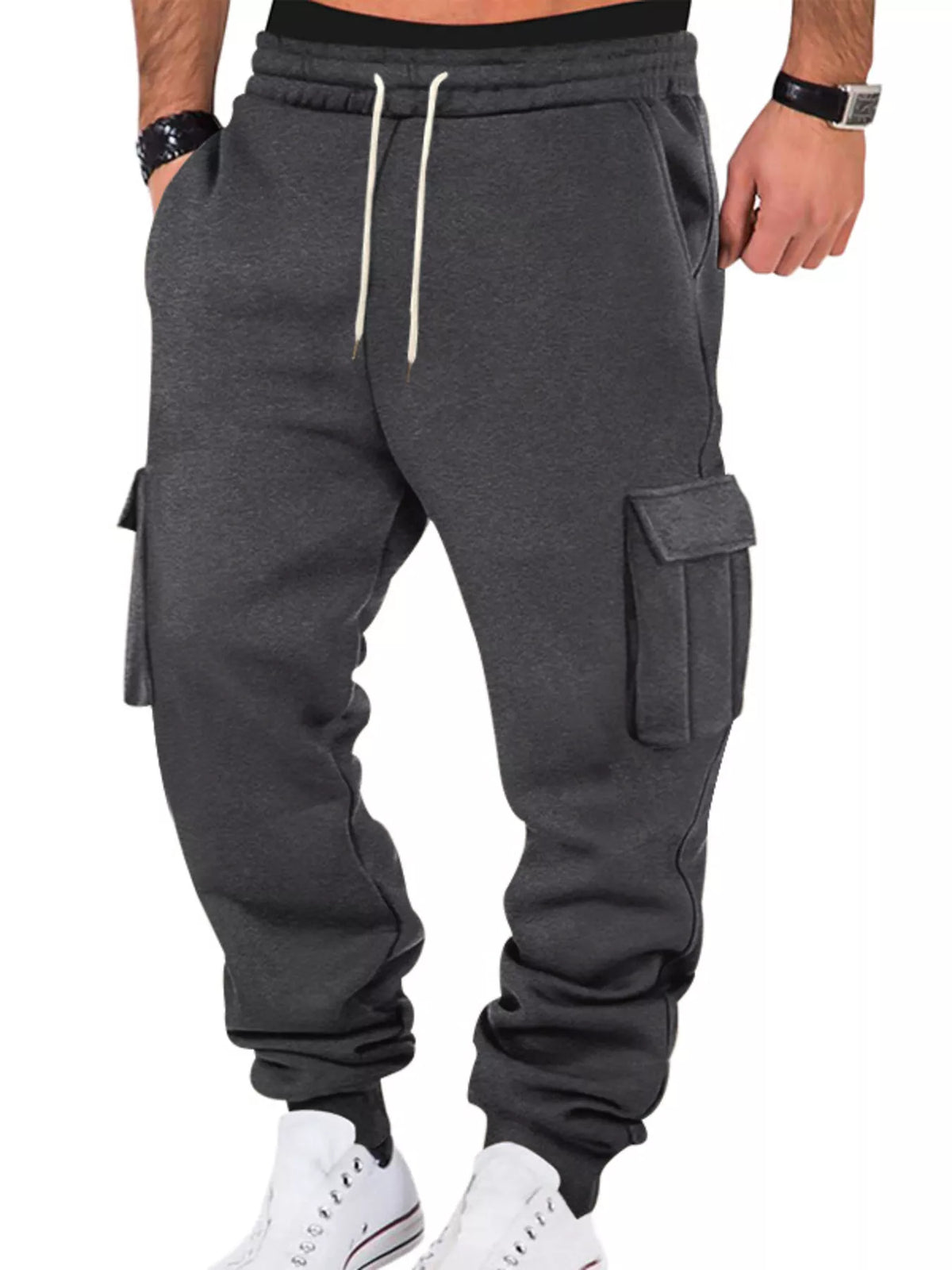 Men's Full Size Casual Joggers with Multi-Pocket Plus Size - Lilixa.store