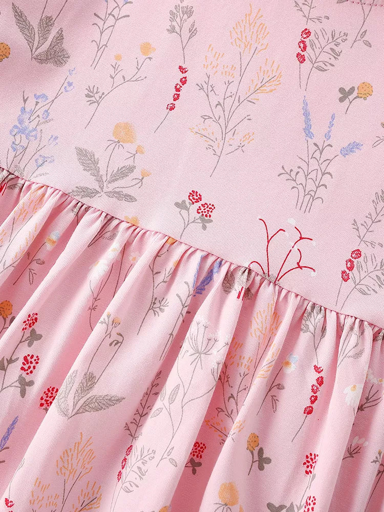 Children's Floral Print A-Line Dress - Lilixa.store