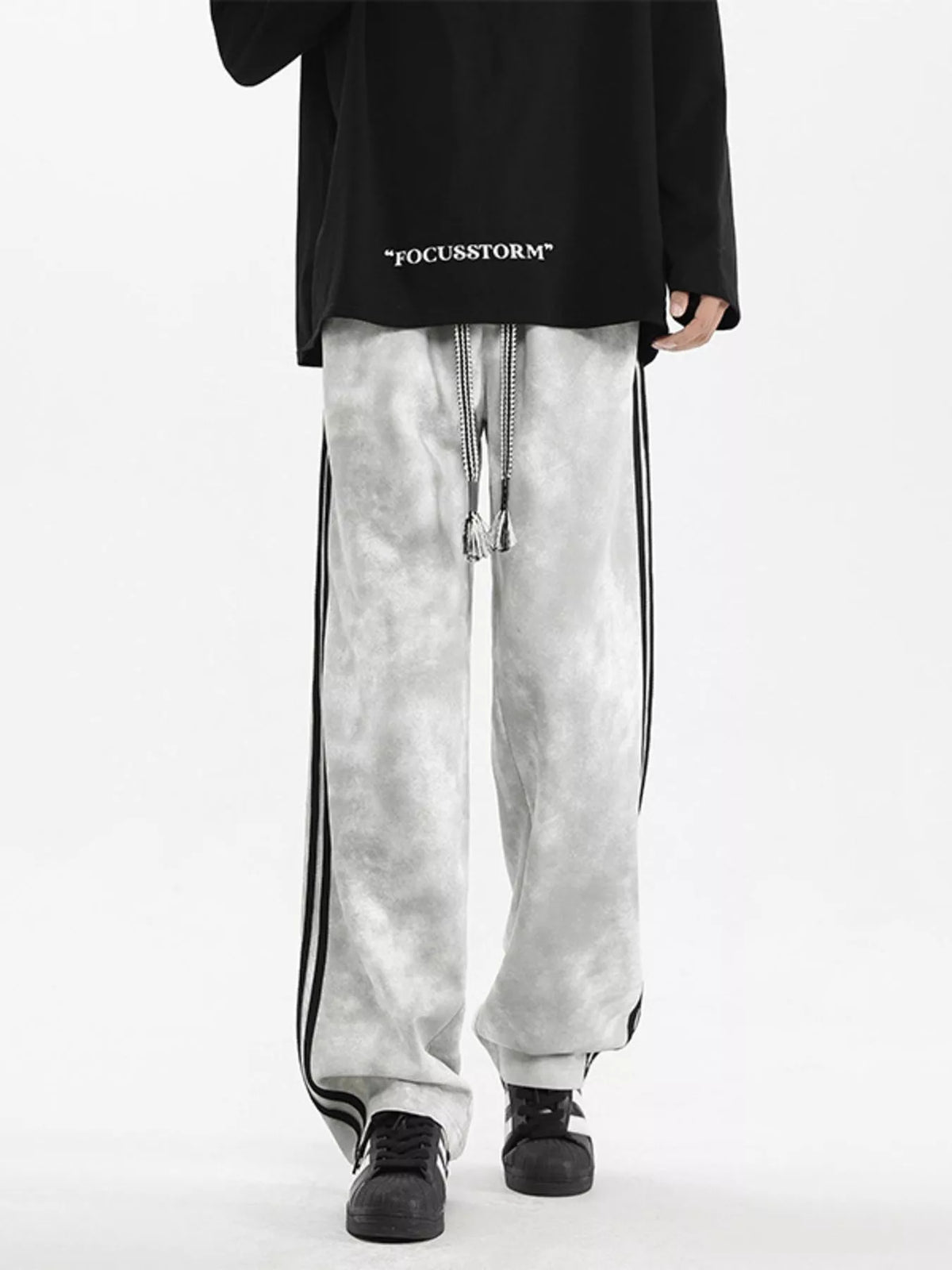 Men's Plus Size Drawstring Loose Fit Pants, view 4