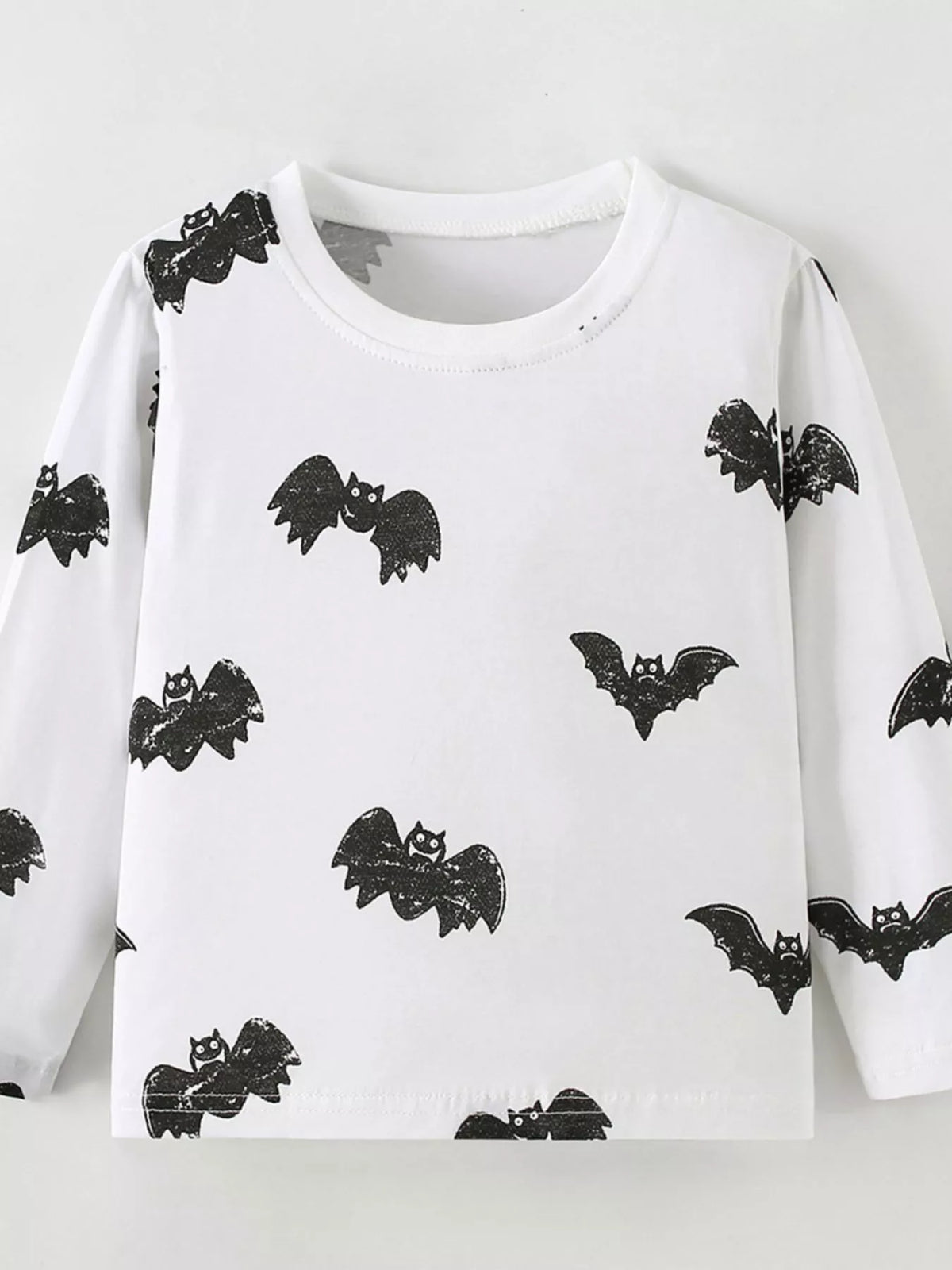 Children's Halloween Bat Print Long Sleeve T-Shirt - Lilixa.store