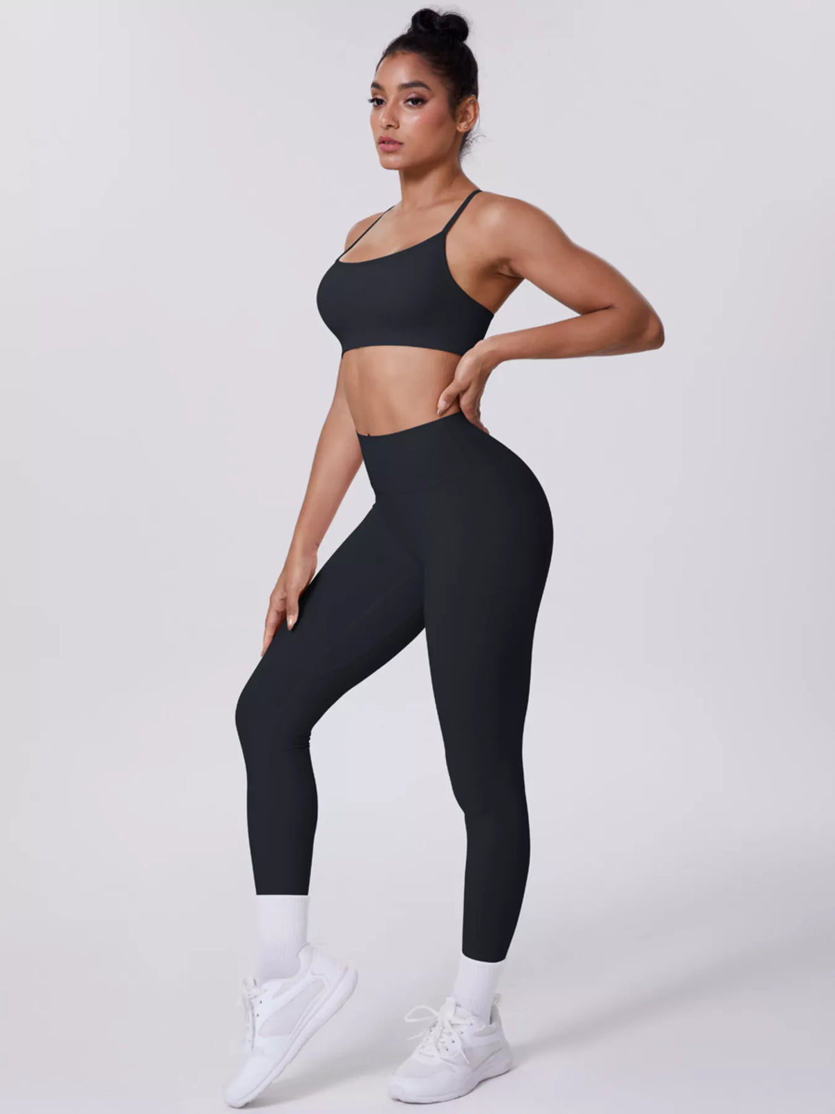 Criss-Cross Back Cami and Leggings Active Set - Lilixa.store