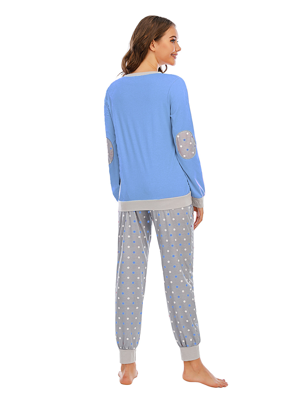 Long Sleeve Top and Polka Dot Pants Set - Lilixa.store