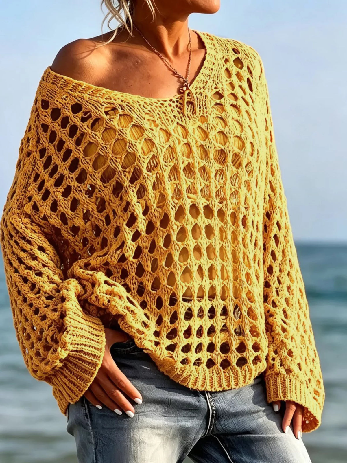 Lightweight Openwork Crochet Knit Cover Up - Lilixa.store