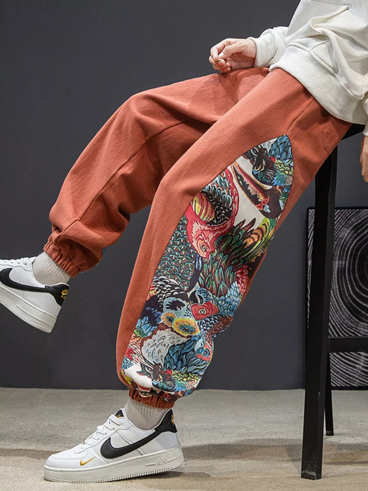Men's Plus Size Printed Side Panel Joggers, view 2