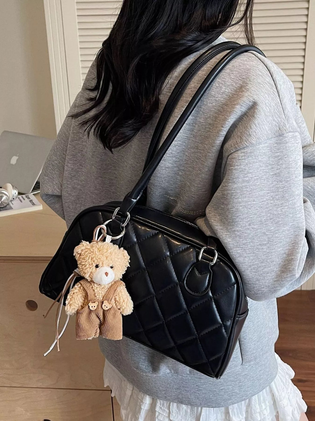Quilted Leather Shoulder Bag - Lilixa.store