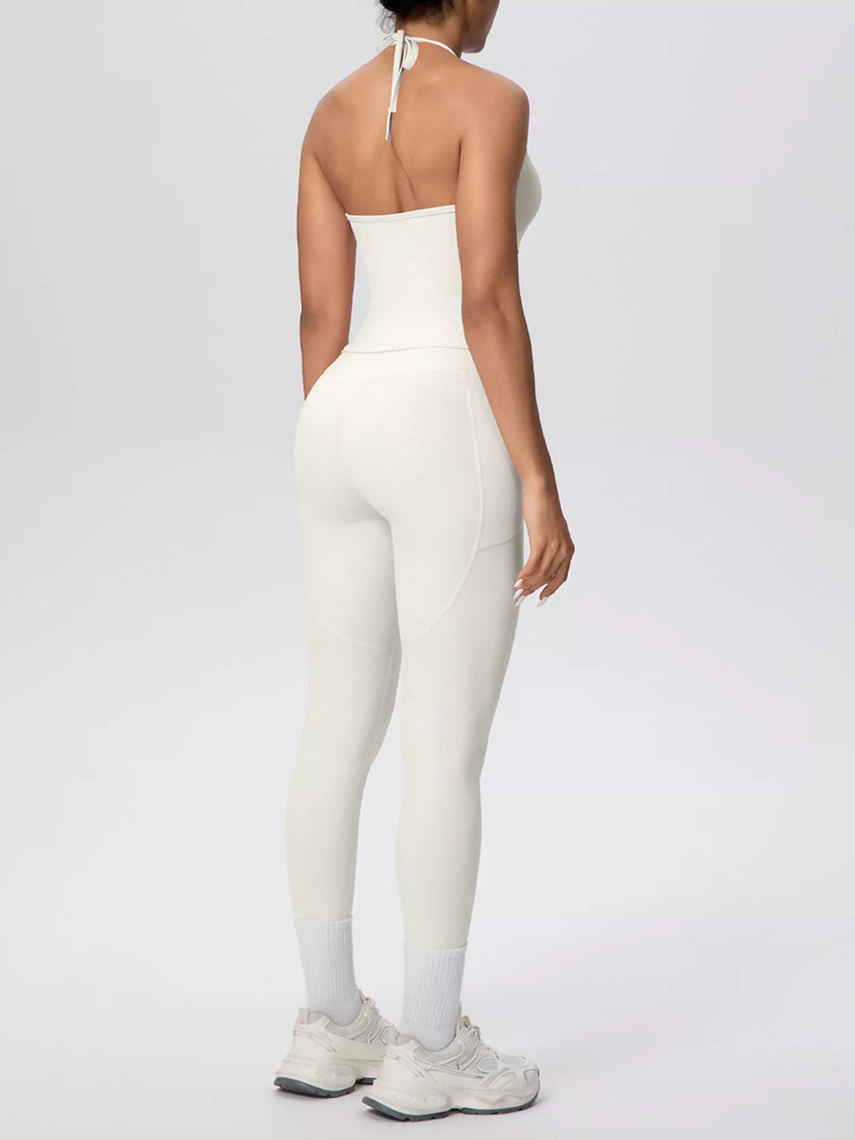 Halter Neck Cami and High-Waisted Leggings Active Set - Lilixa.store