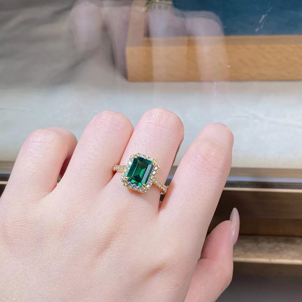 925 Sterling Silver Zircon Geometric Ring - Lilixa.store