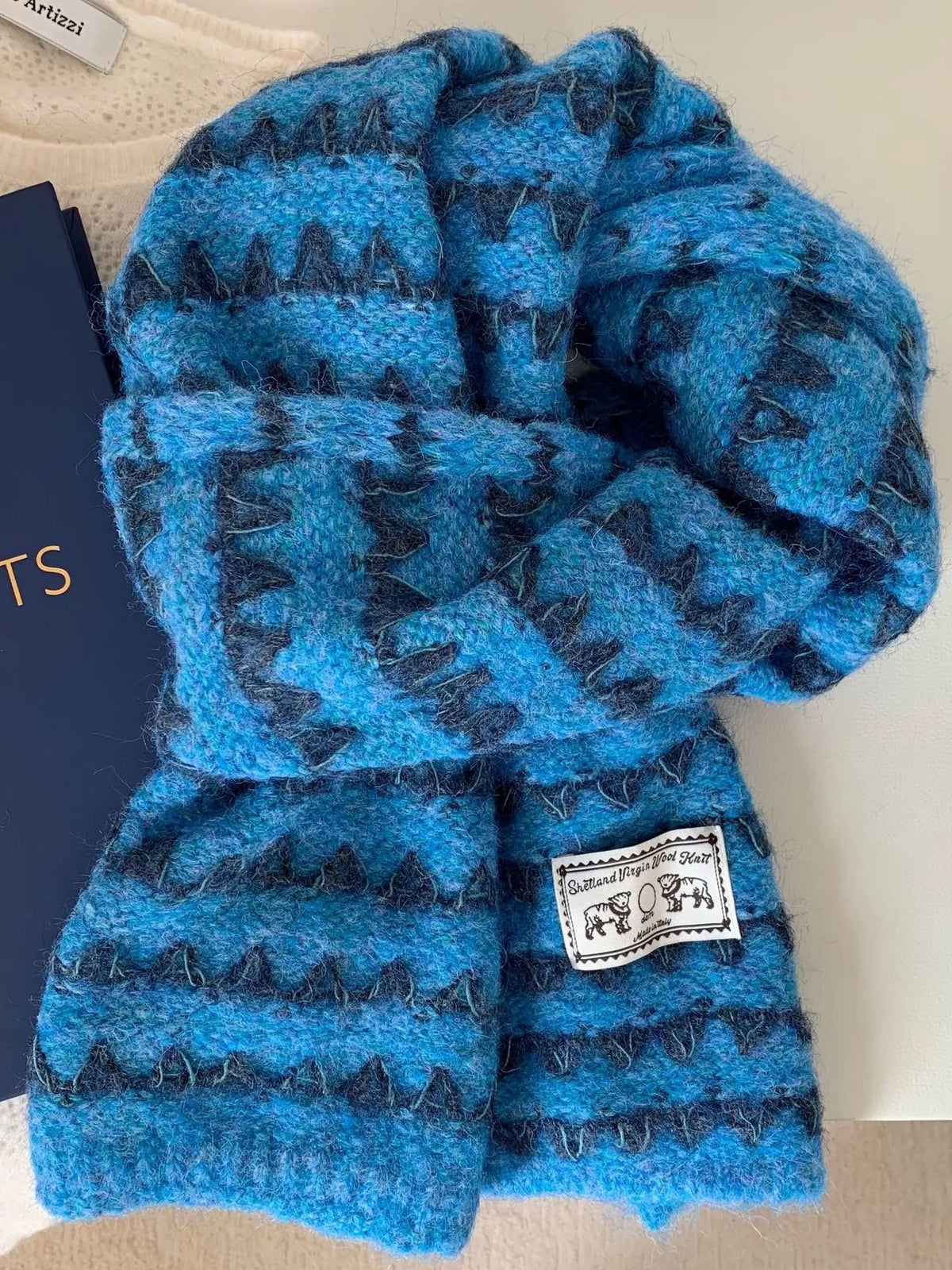 Vintage Knitted Pattern Scarf - Lilixa.store