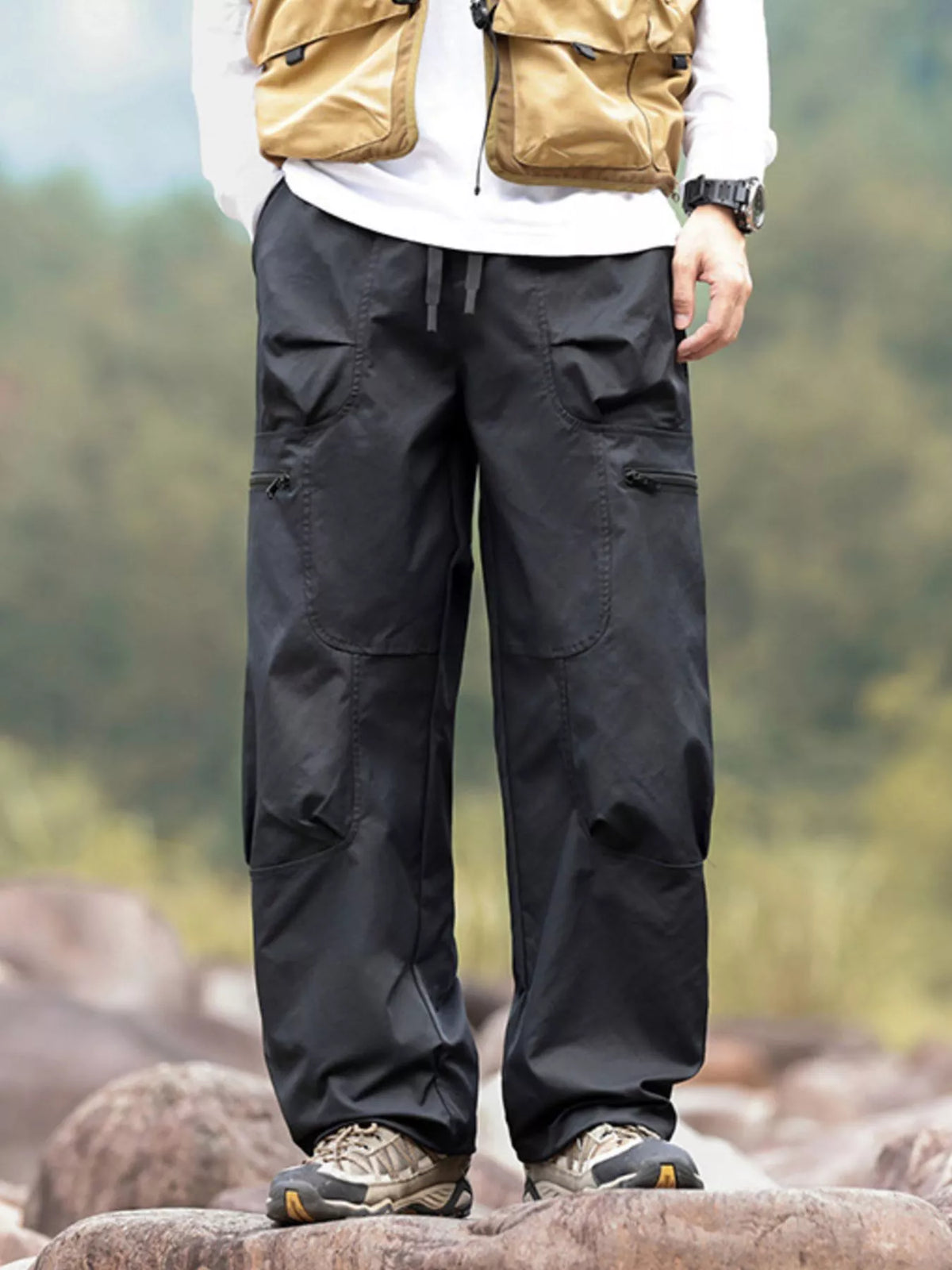 Men's Plus Size Relaxed Fit Cargo Pants, view 2