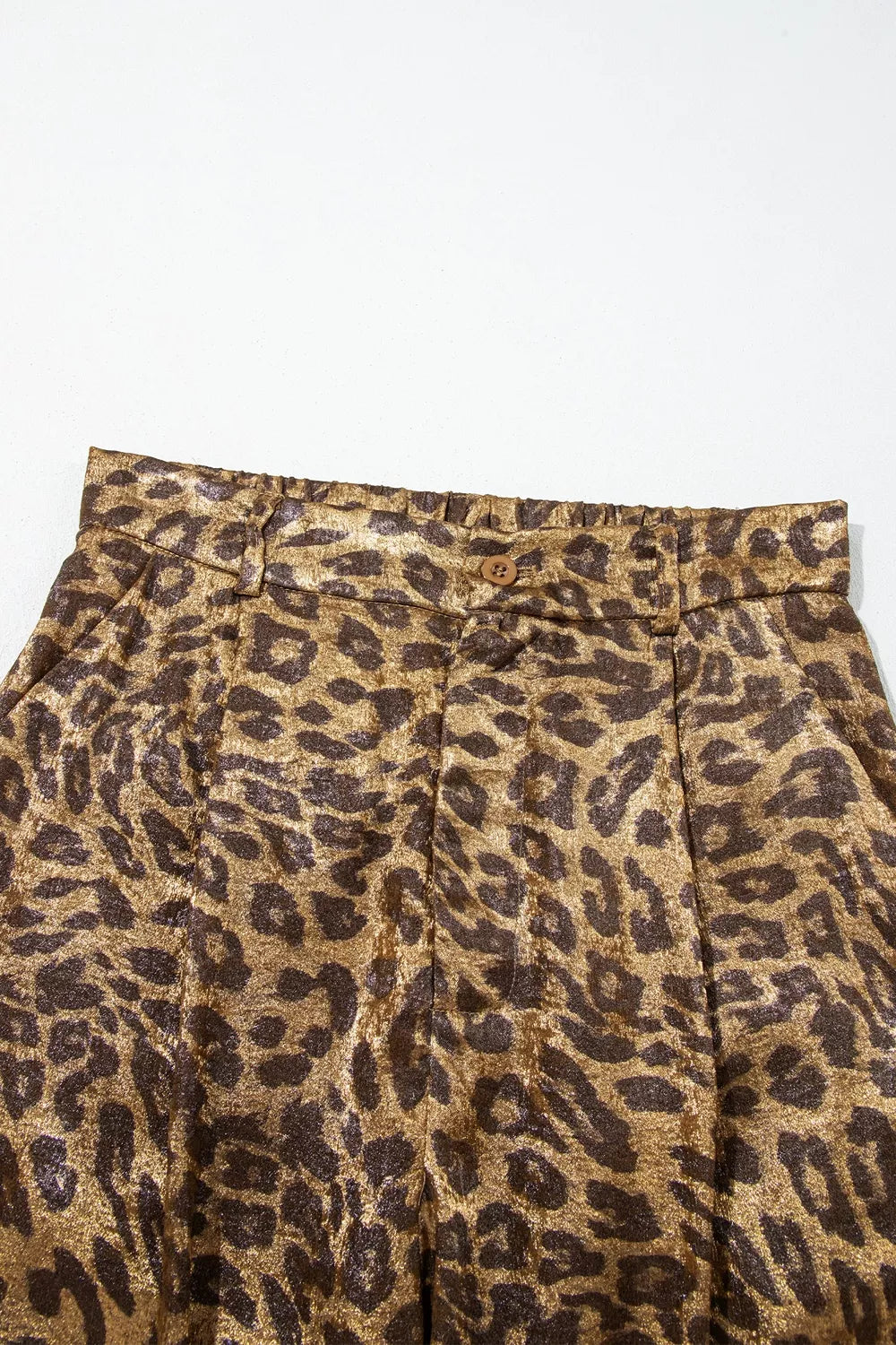 Multicolour Leopard Print Western Style Wide Leg Full Length Pants - Lilixa.store
