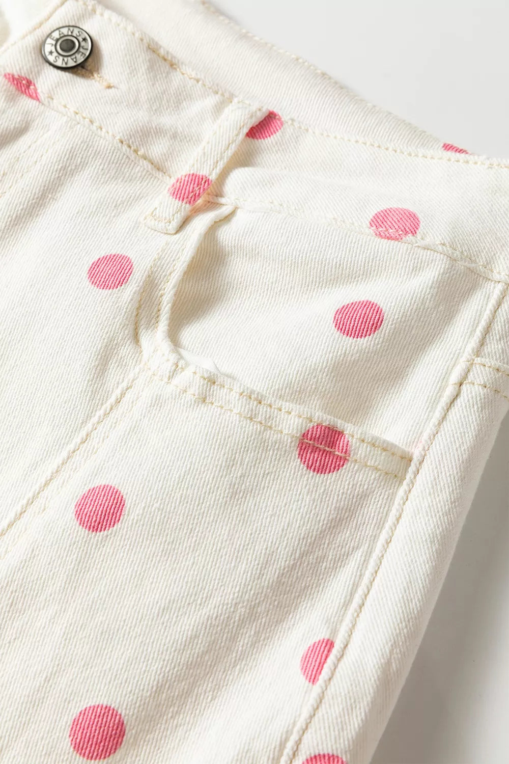 Polka Dot Wide-Leg Jeans - Lilixa.store