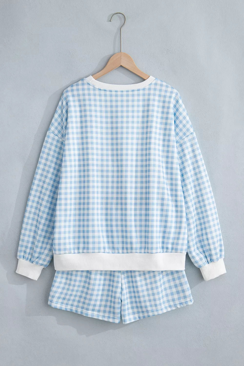 PRAY Plaid Baggy Top and Shorts Set