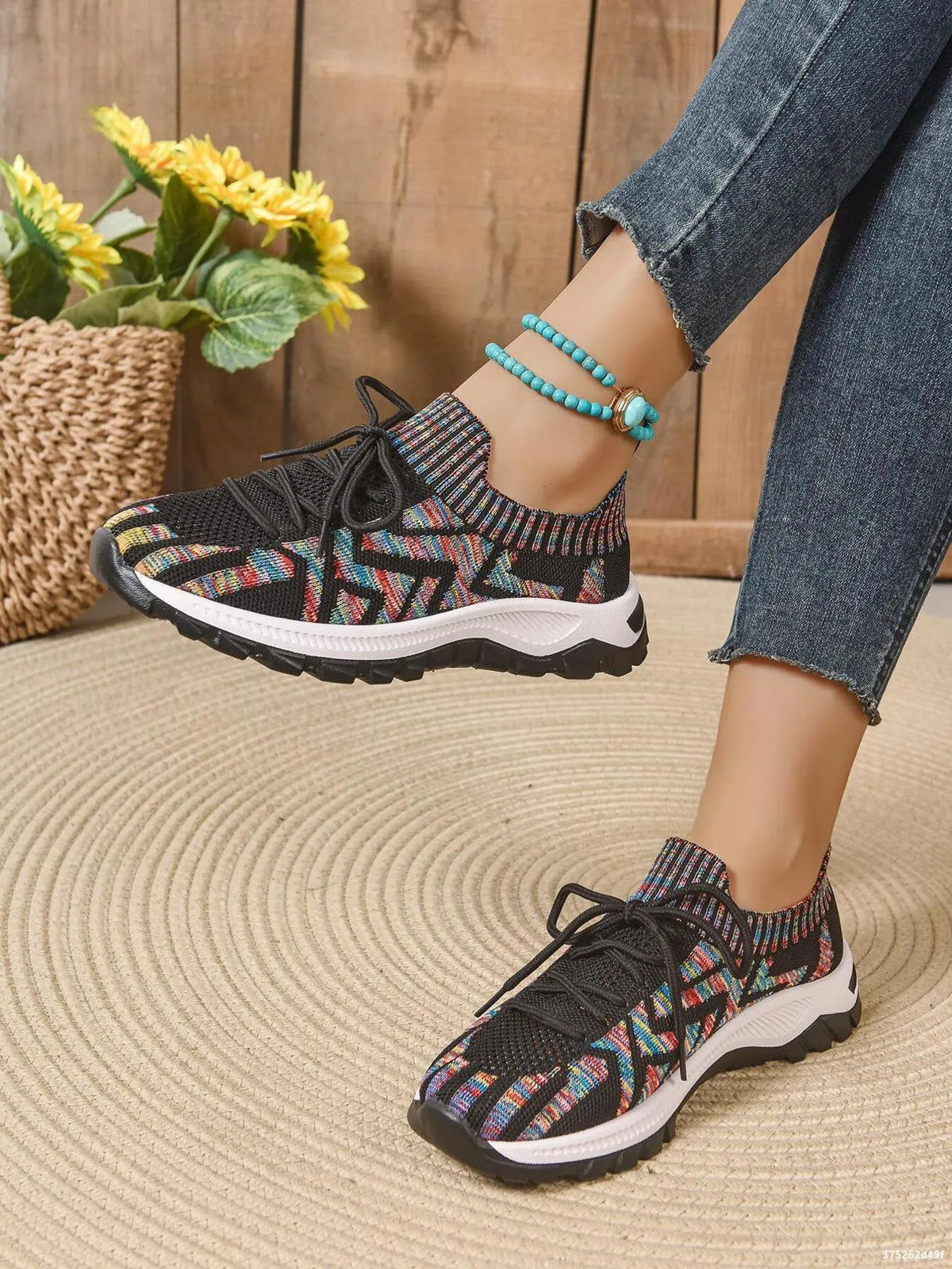 Mesh Knit Lace Up Athletic - Lilixa.store