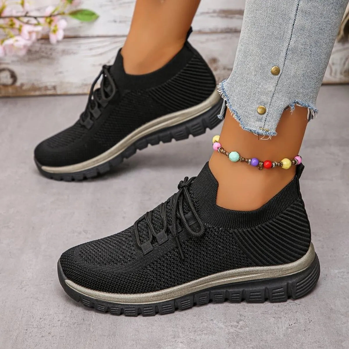Breathable Mesh Lace Up Athletic - Lilixa.store