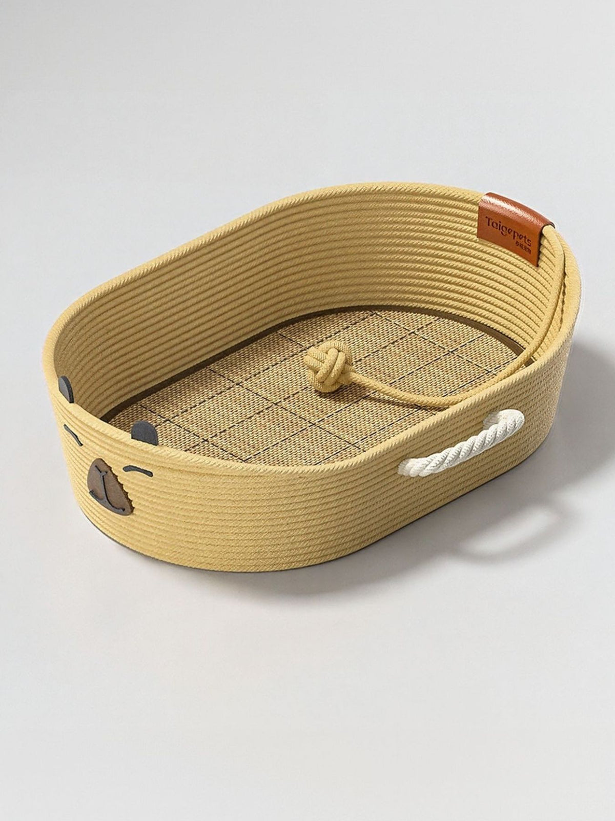 Woven Rope Oval Pet Bed - Lilixa.store
