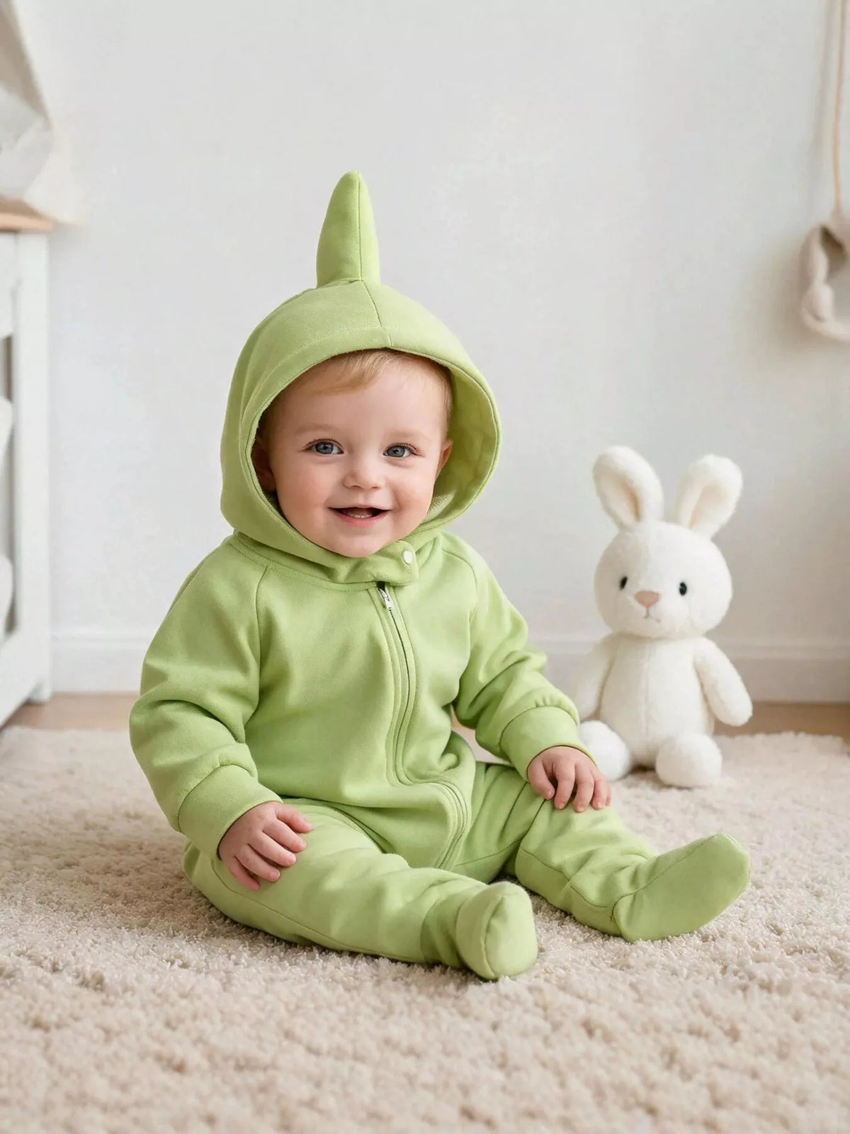 Children's Antenna Hooded One-Piece Jumpsuit