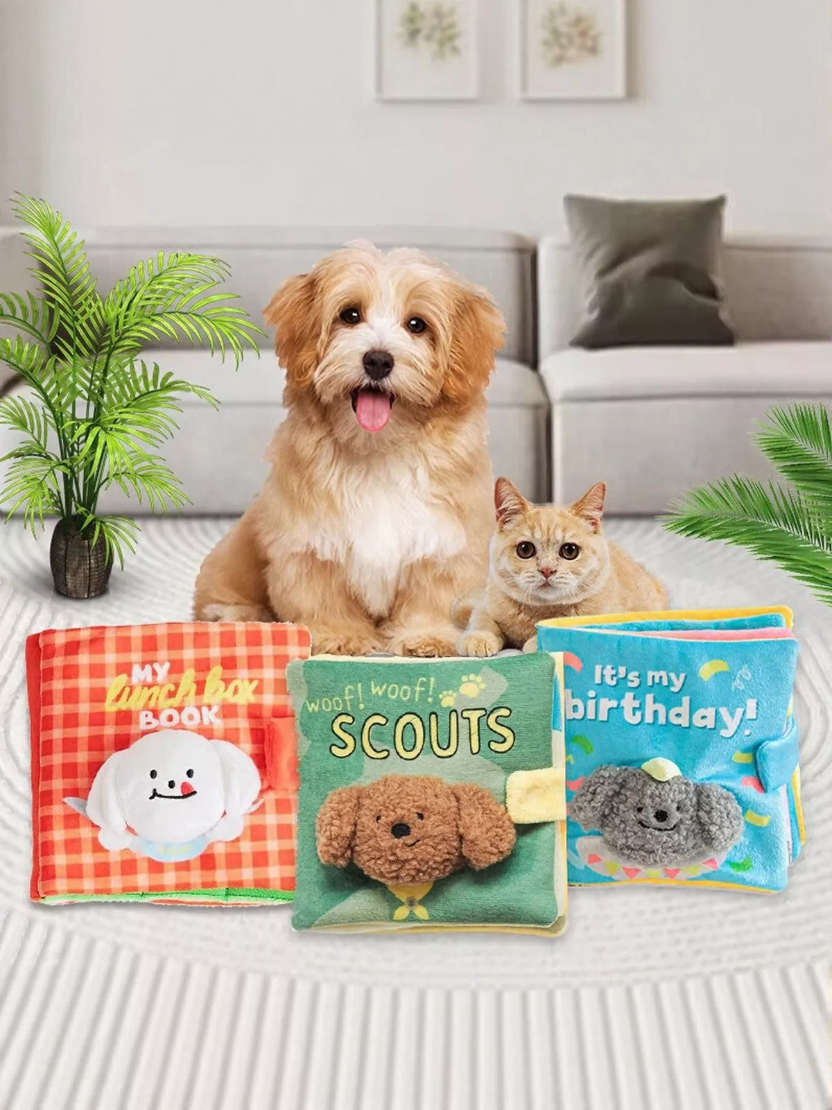 Interactive Crinkle Book Pet Sound Toy - Lilixa.store