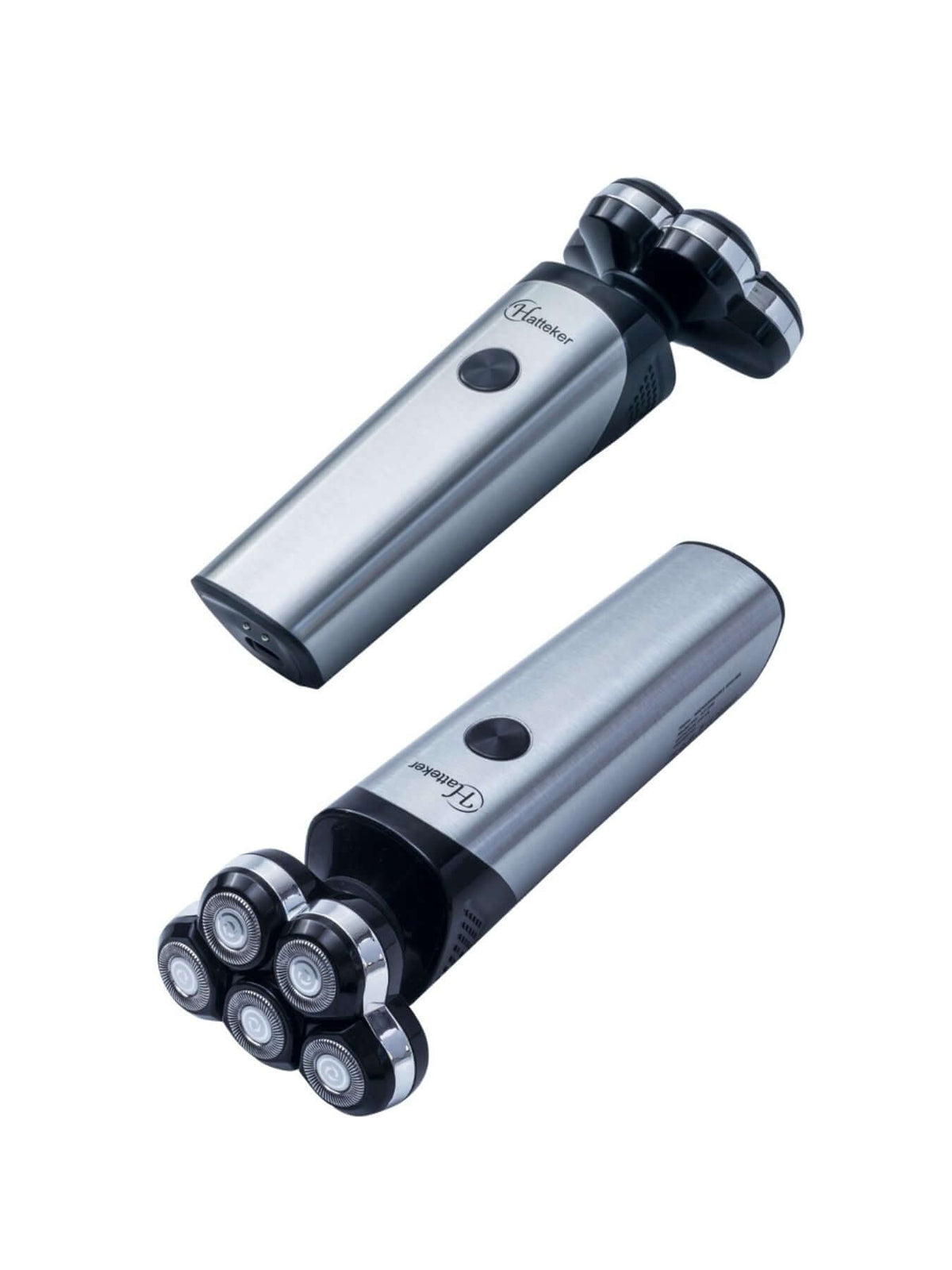 5-Head Rechargeable Electric Shaver showcasing its sleek design and floating heads for efficient shaving.