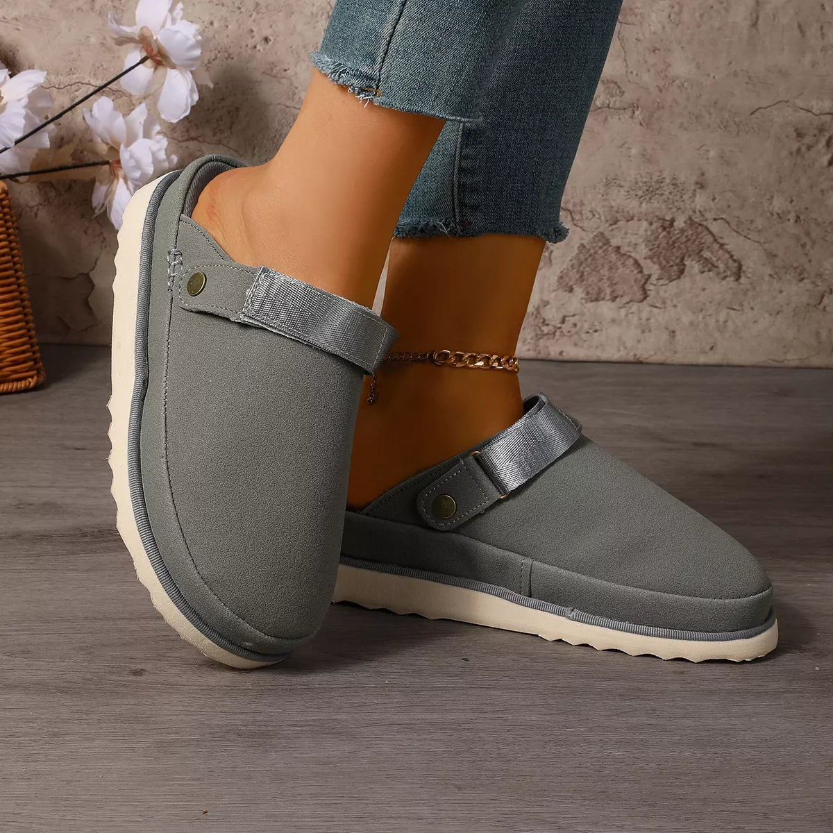 Round Toe Slip-Ons