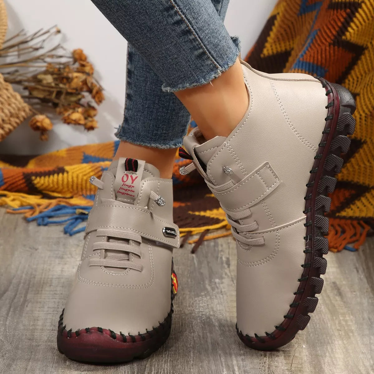 Lace Up Platform Ankle Boots - Lilixa.store