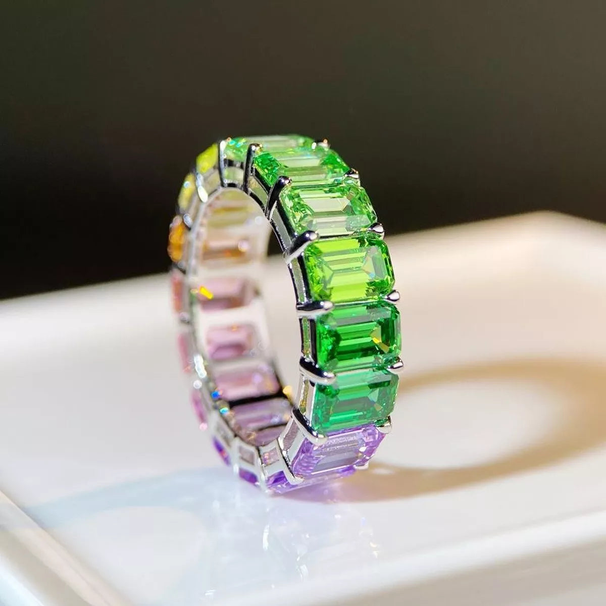 925 Sterling Silver Zircon Ring