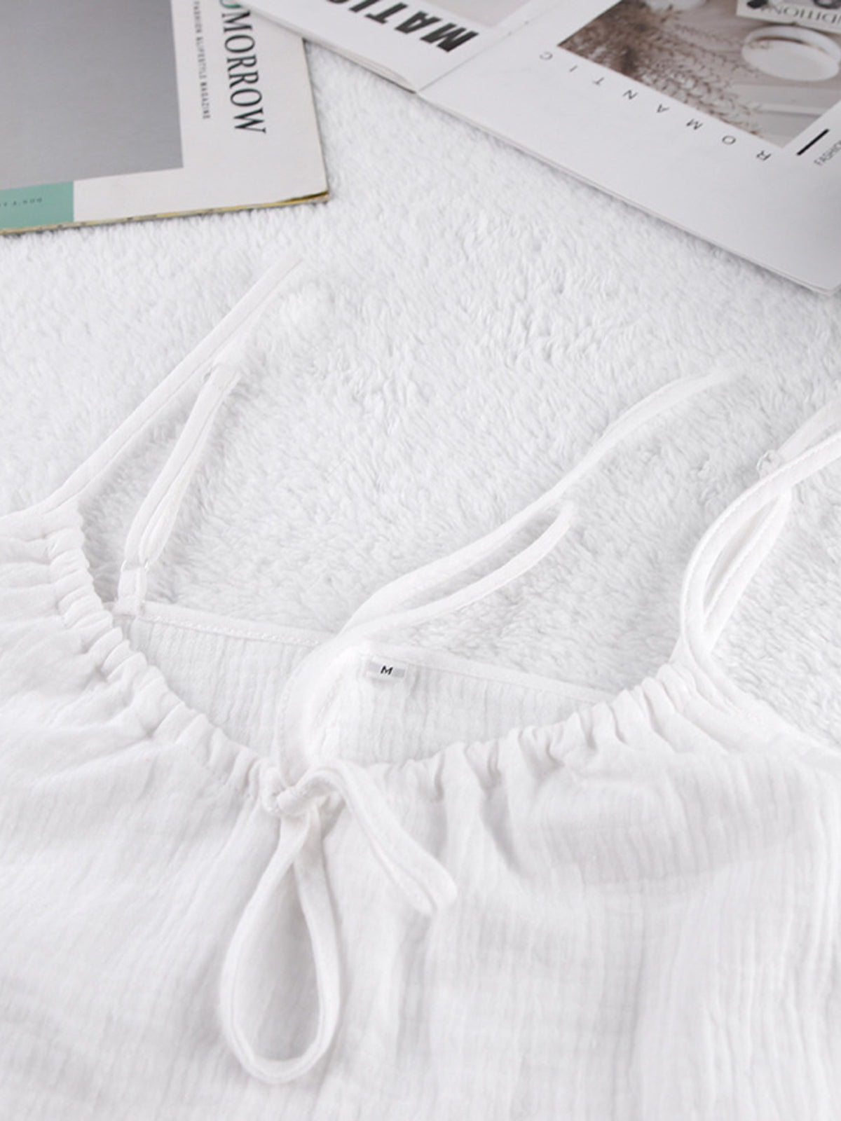 Tie Front Relaxed Fit Cami and Shorts Set - Lilixa.store