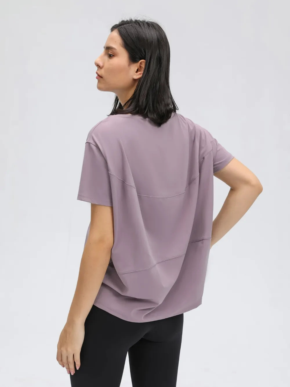 Millennia Round Neck Short Sleeve Active T-Shirt - Lilixa.store