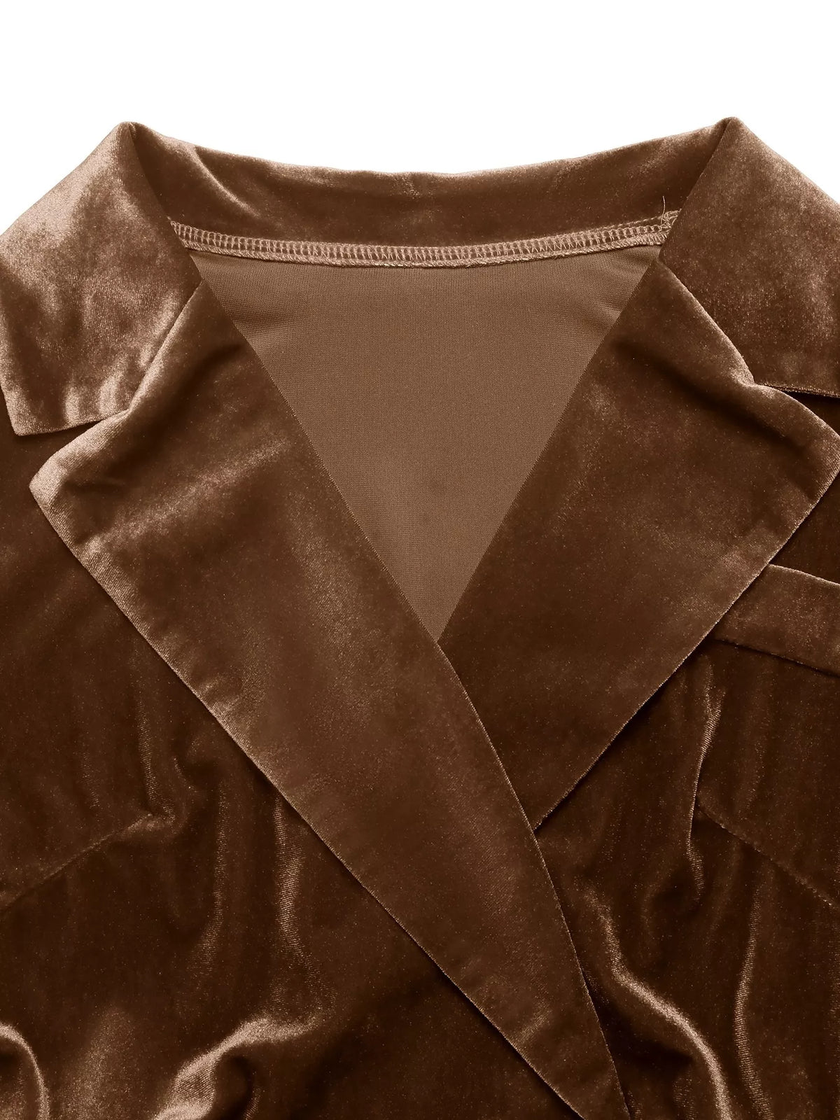 Velvet Pleated Midi Blazer Dress