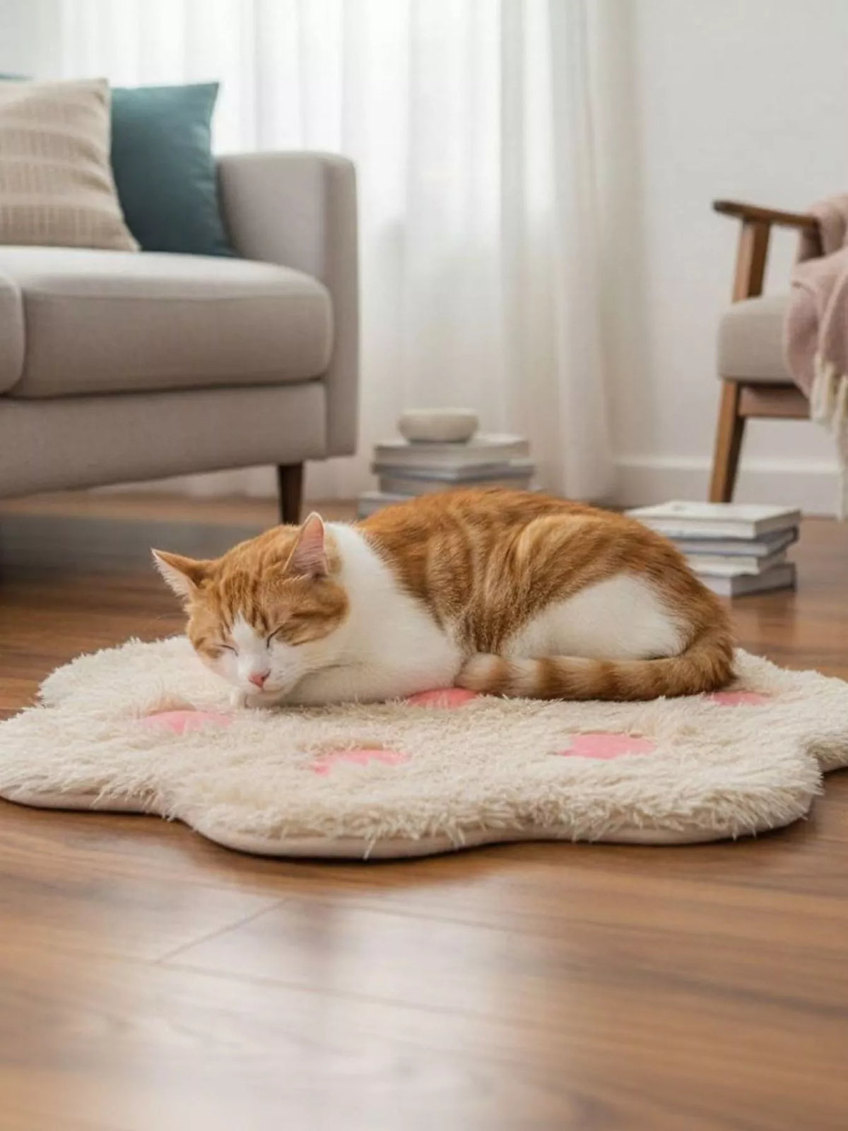 Cute Paw Shape Plush Pet Mat - Lilixa.store