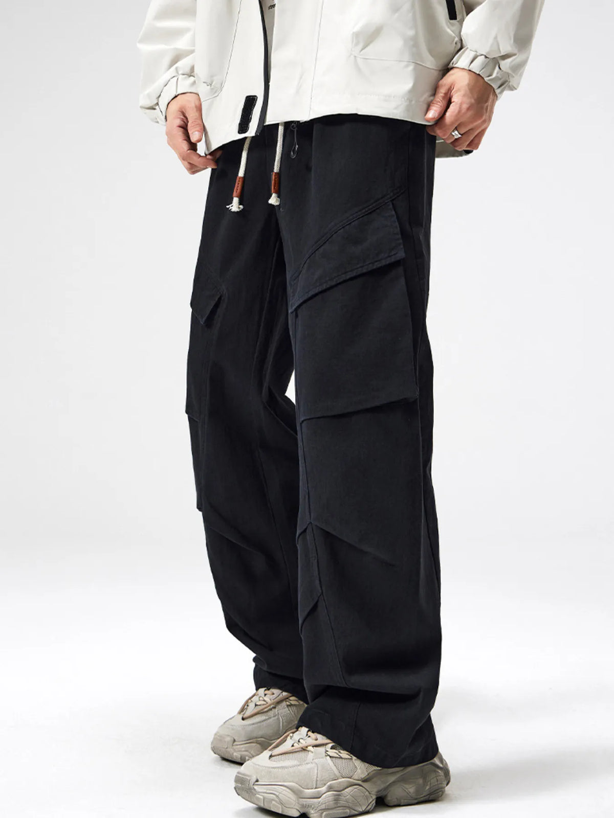 Men's Plus Size Cargo Utility Pants with Multiple Pockets, view 4