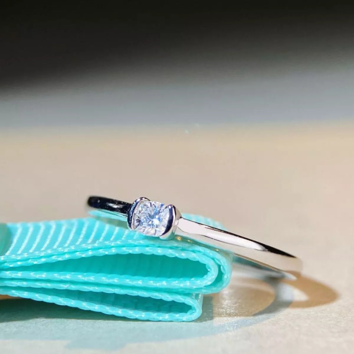 925 Sterling Silver Moissanite Ring