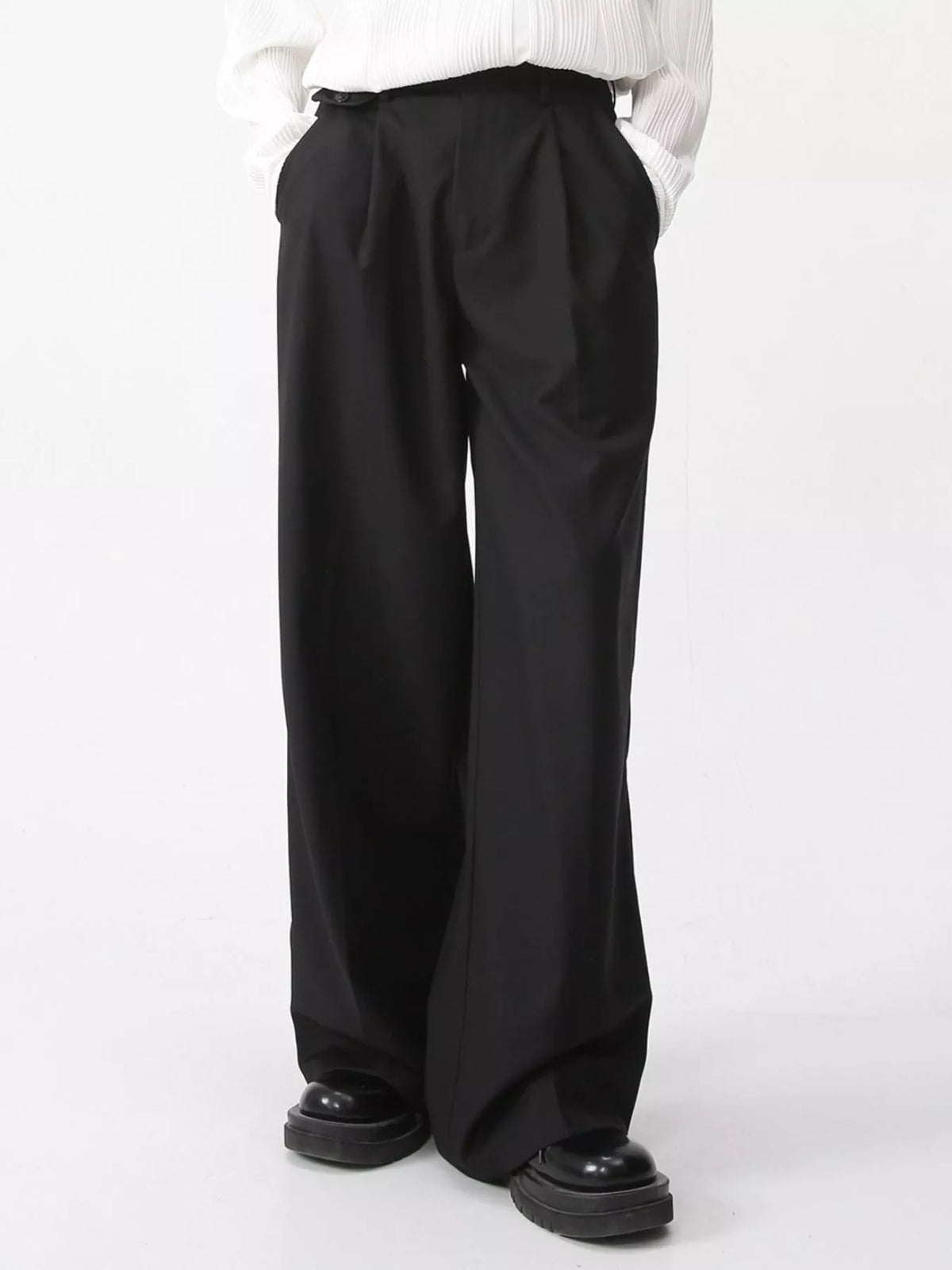 Men's High-Waisted Wide-Leg Pants