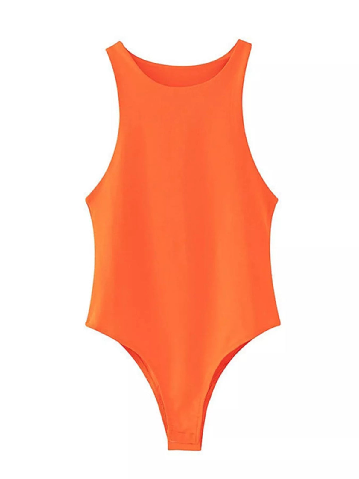 Round Neck Sleeveless Bodysuit - Lilixa.store