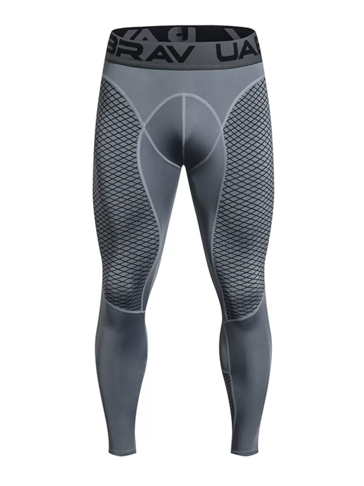 Men's Full Size Breathable Active Leggings Plus Size in Grey