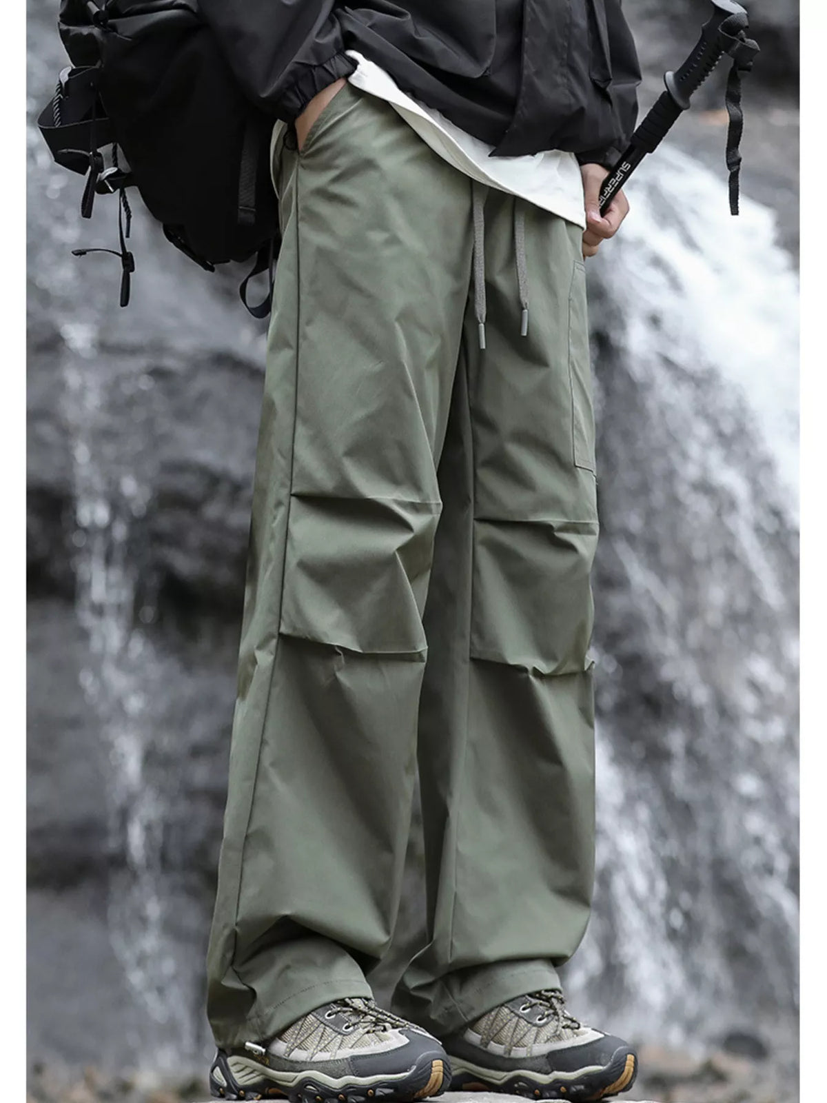 Men's Plus Size Loose Fit Multi-Pocket Cargo Pants, view 5