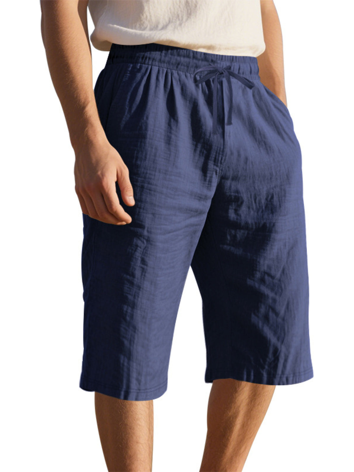 Men's Full Size Casual Drawstring Shorts Plus Size