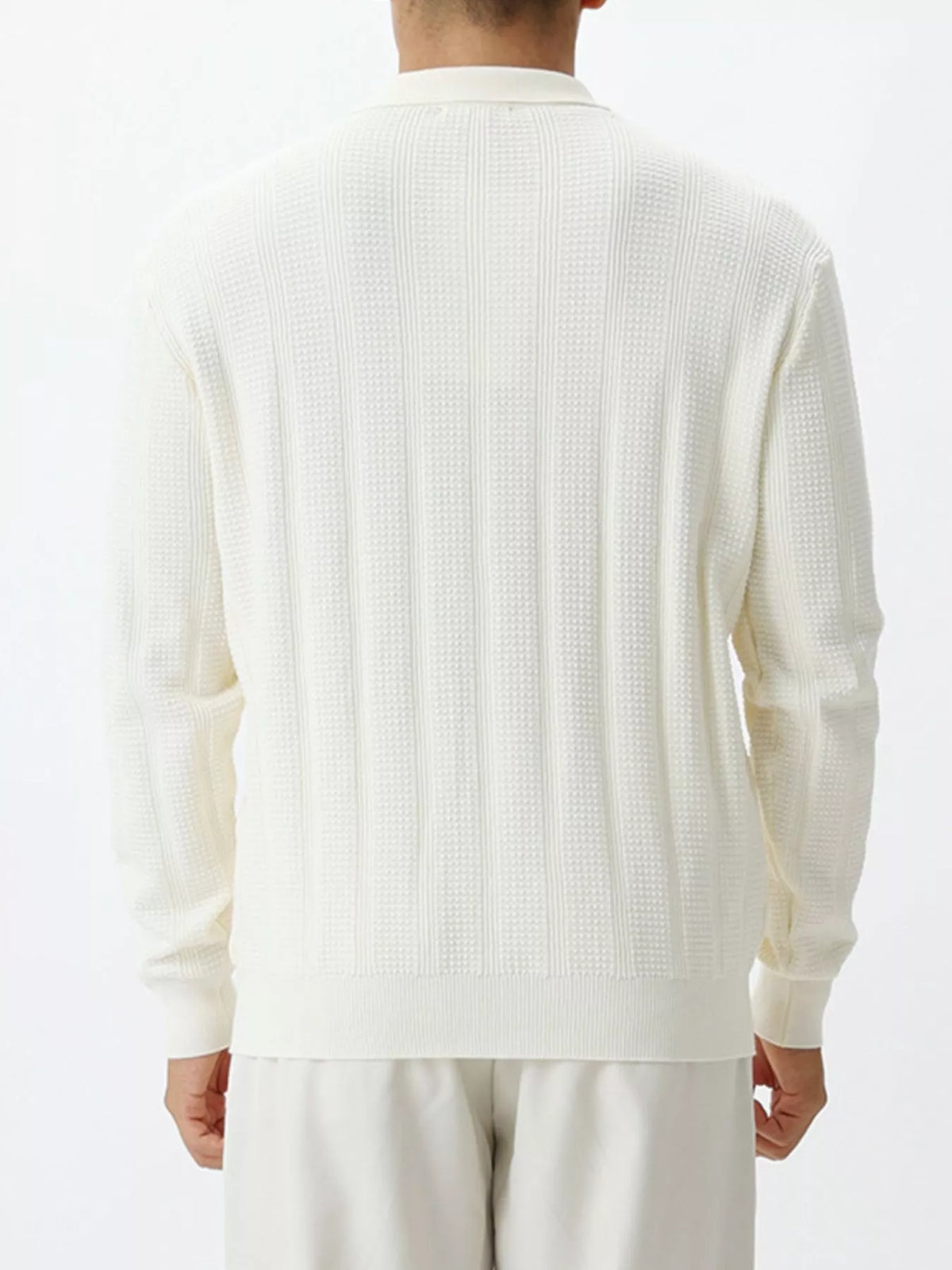 Men's Plus Size Ribbed Quarter-Zip Sweater, view 2