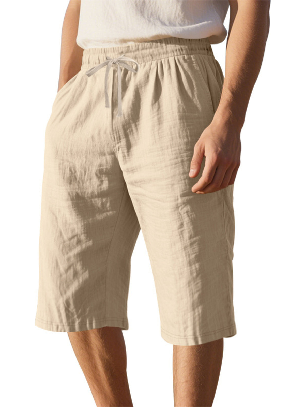 Men's Full Size Casual Drawstring Shorts Plus Size