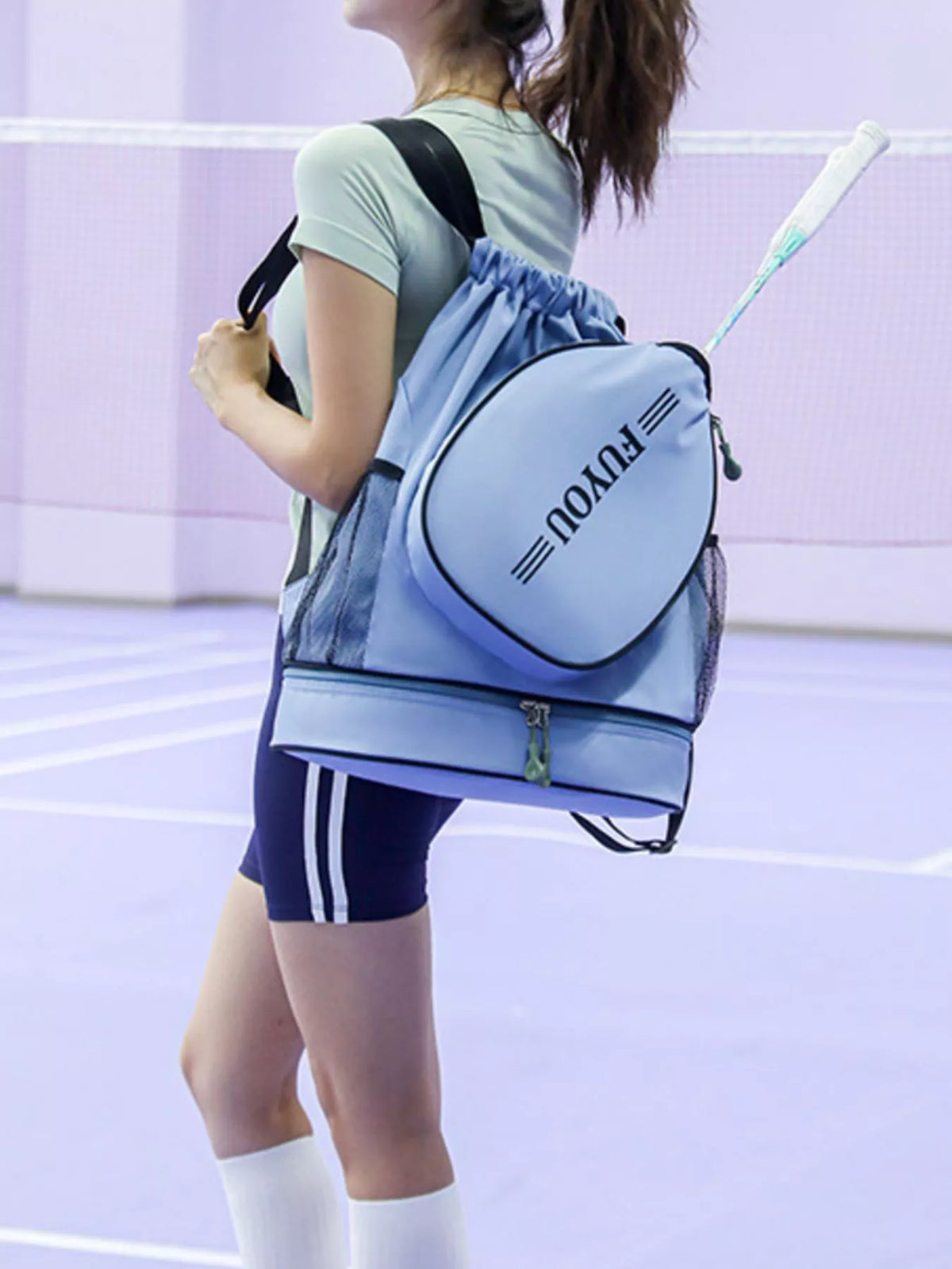Sporty Racket Drawstring Backpack Bag - Lilixa.store