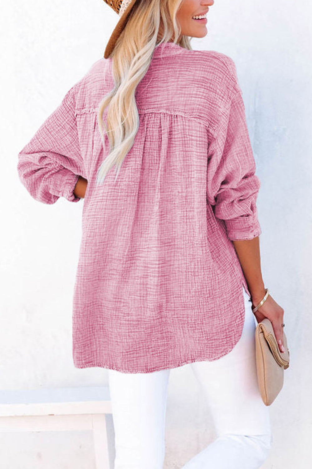 Buttoned Long Sleeve Blouse, view 10